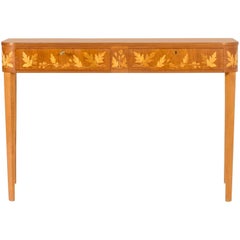 Mahogany Side Table with Inlays by Carl Malmsten