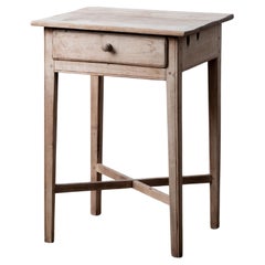 Mahogany Side Table with X Stretcher, 18th Century