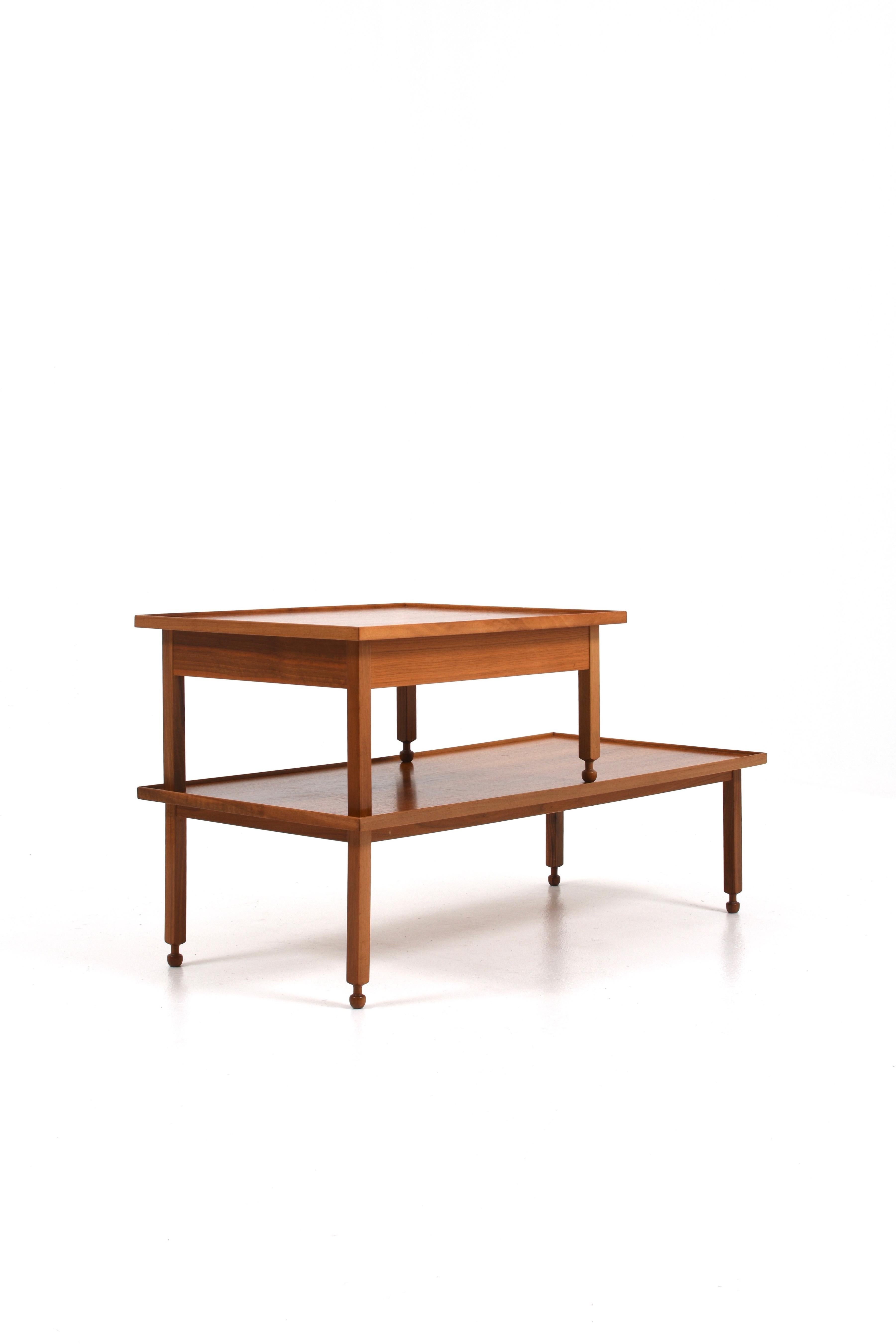 Scandinavian Modern Mahogany Side Tables by Josef Frank for Svenskt Tenn, Set of 2 For Sale