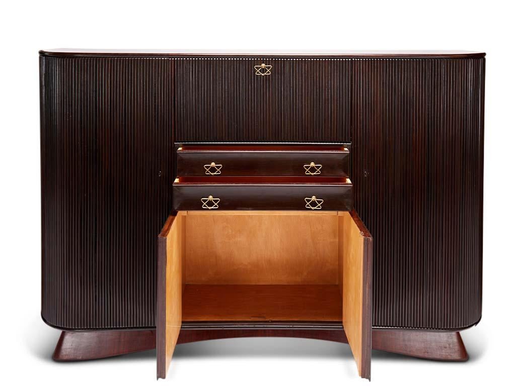 Mid-Century Modern Mahogany Sideboard / Bar by Osvaldo Borsani For Sale