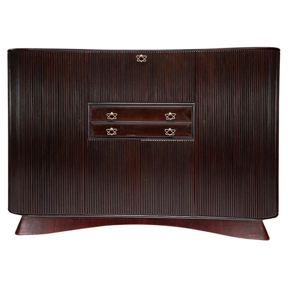 Mahogany Sideboard / Bar by Osvaldo Borsani For Sale