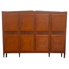 Vintage Mahogany sideboard with inlaid ashlars, 1950s