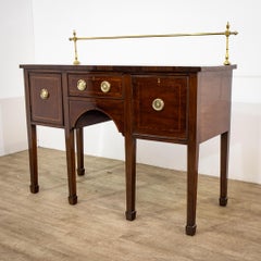 Mahogany Sideboard with Inlay & Gallery Rail