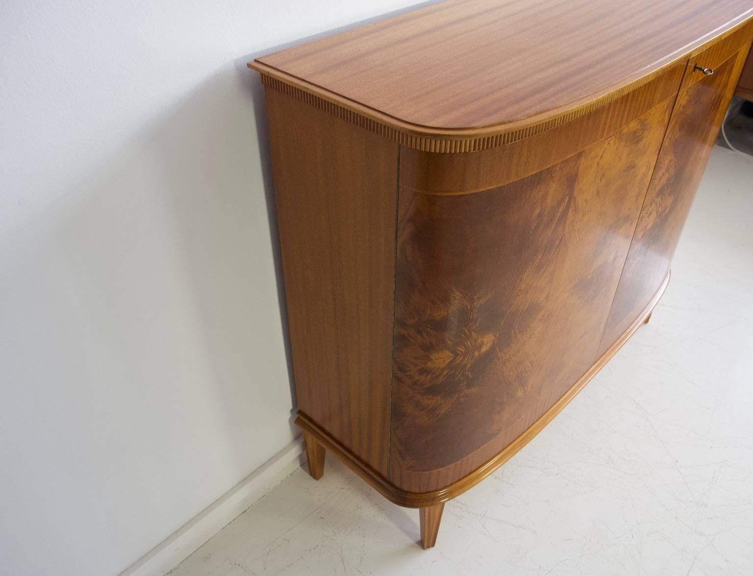 Mahogany Sideboard with Two Doors and Shelves by AB Seffle Mobelfabrik 4