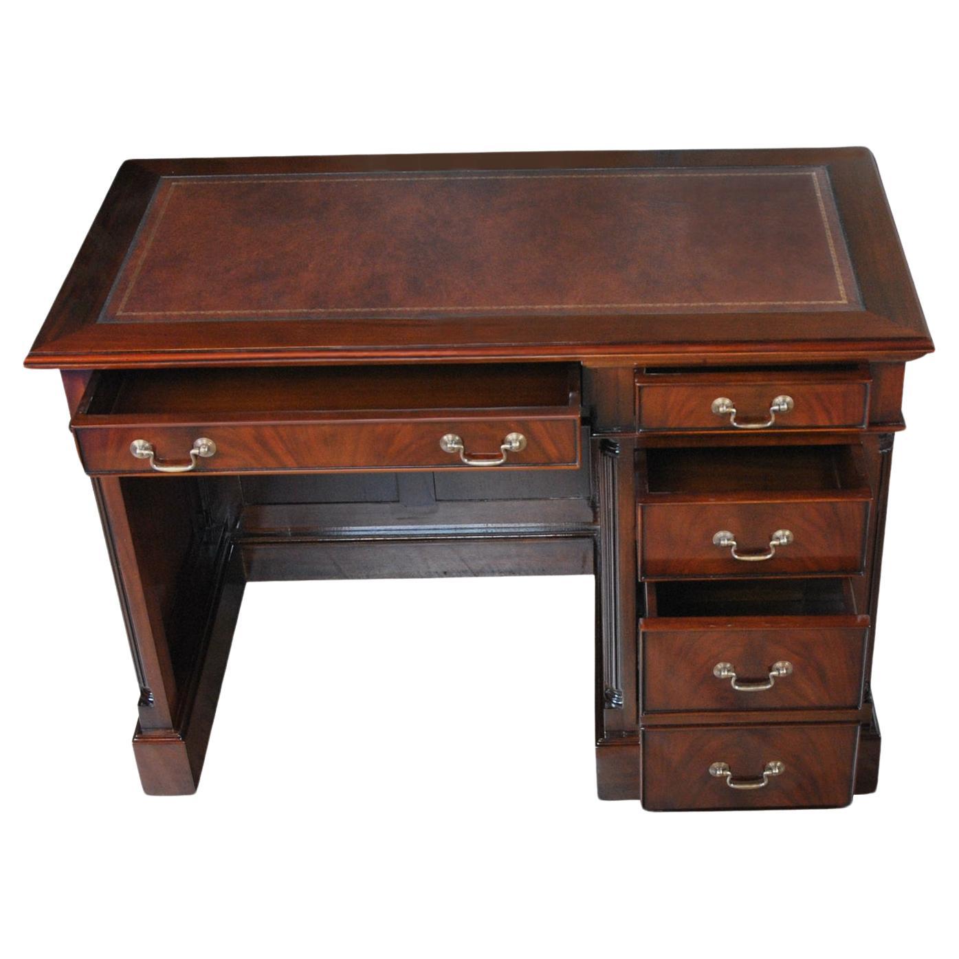 Mahogany Single Bank Desk For Sale