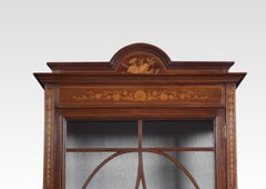 Mahogany Single Door Inlaid Display Cabinet