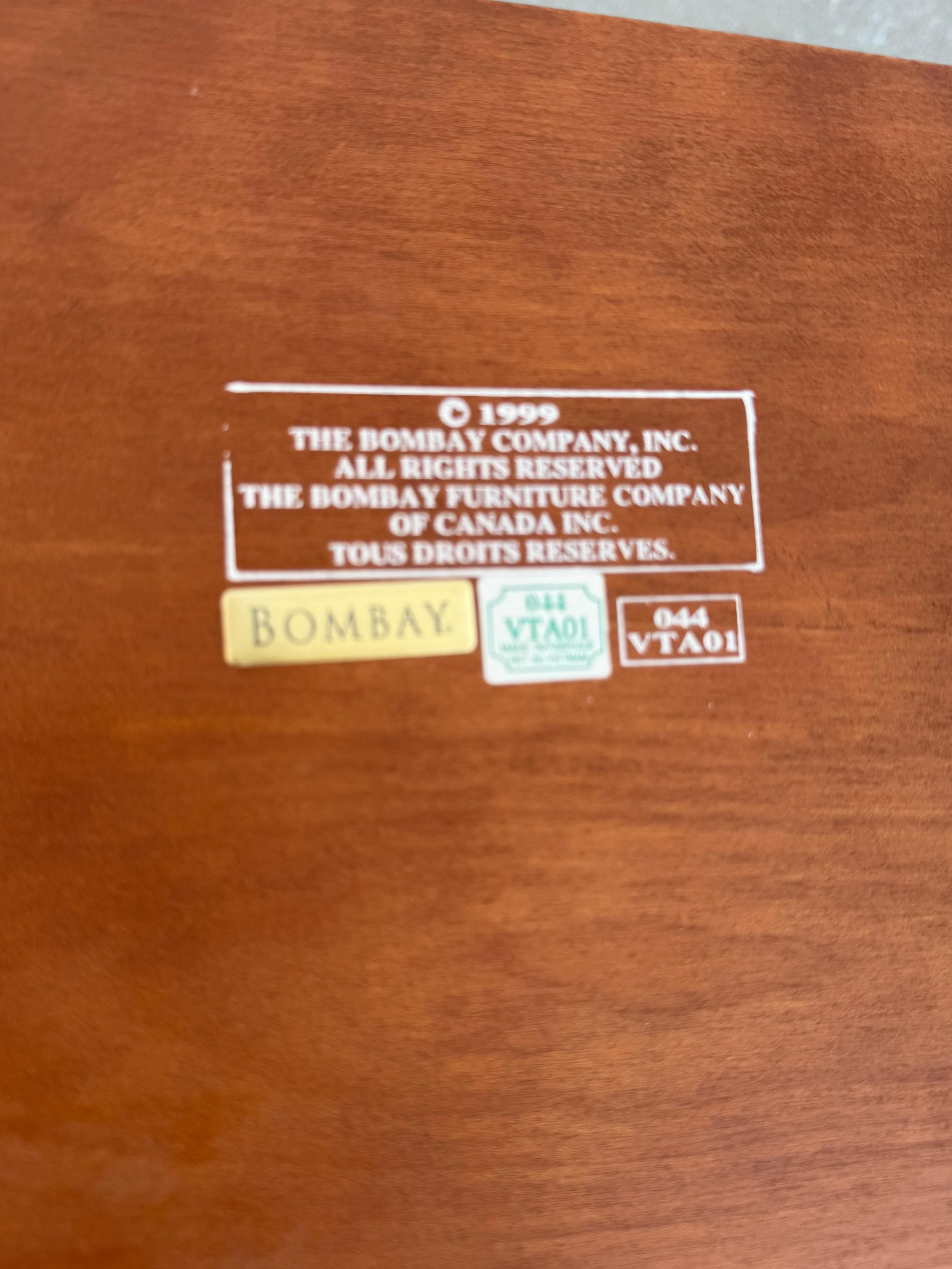 Mesa auxiliar de caoba con un cajón by Bombay Furniture en venta 1