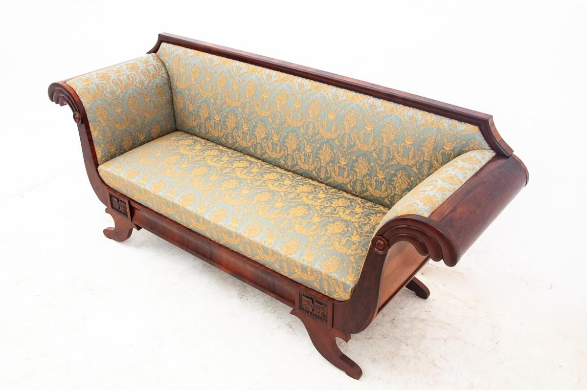 19th Century Mahogany sofa in the Biedermeier style, 19th century.