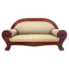 Mahogany sofa in the Biedermeier style, after renovation.