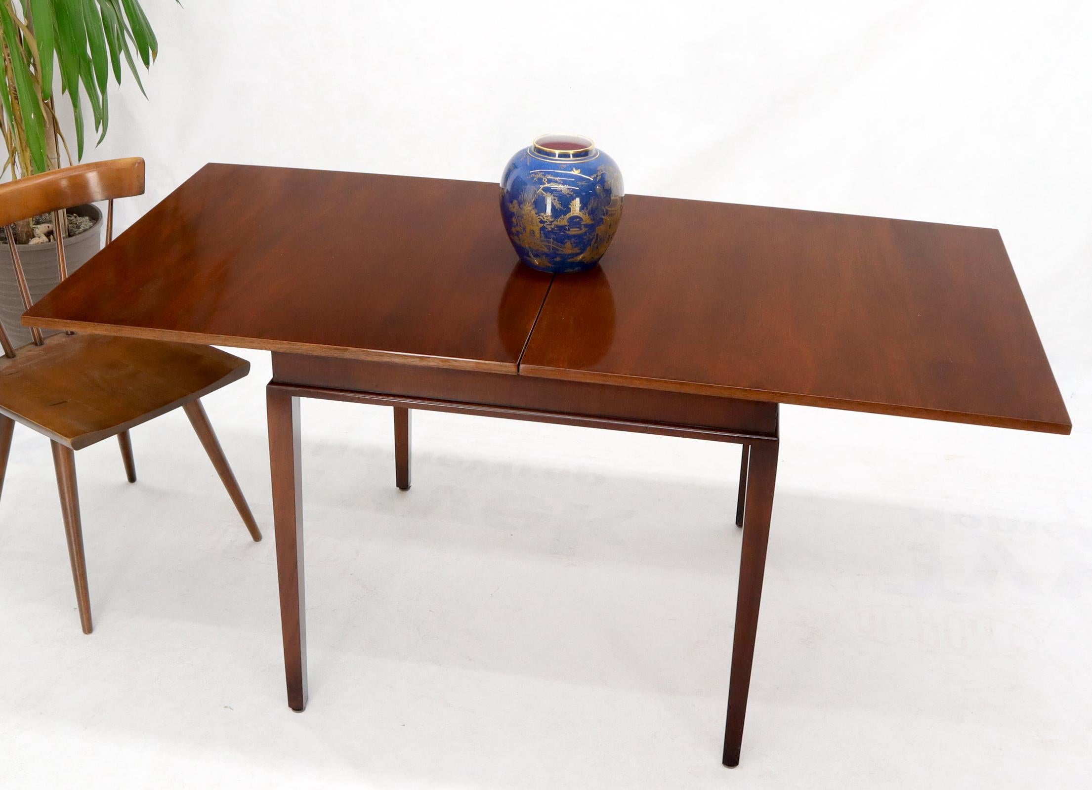 Mid-Century Modern Mahogany Square Flip Top Game to Dining Table