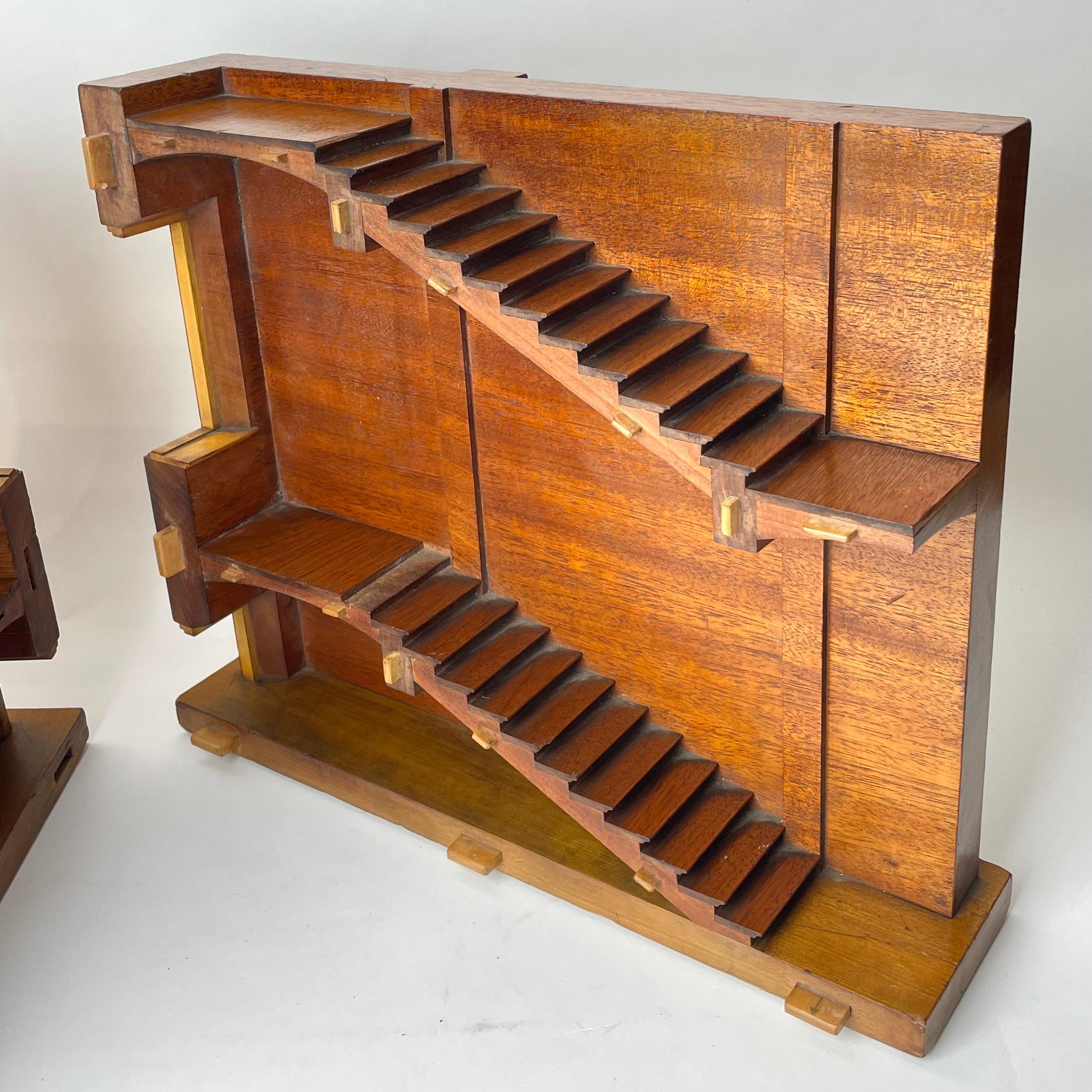 Mahogany Staircase Section Architectural Model, Late 19th/Early 20th C England. For Sale 5