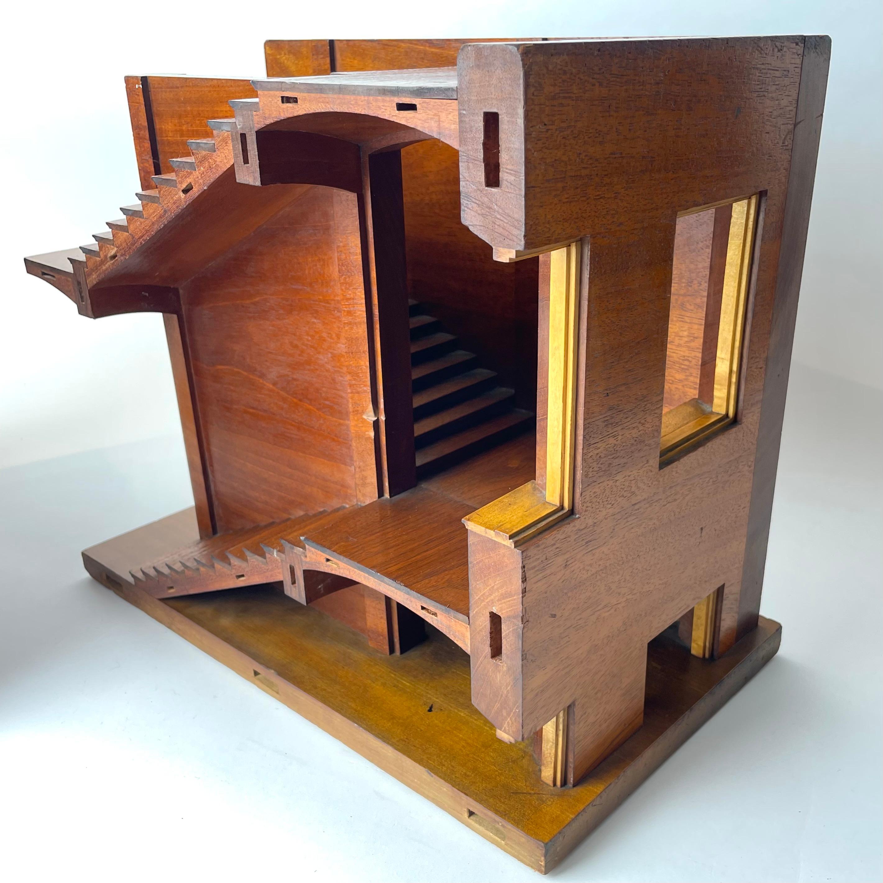 Modèle architectural d'escalier en acajou, fin du 19e/début du 20e siècle en Angleterre. en vente 9