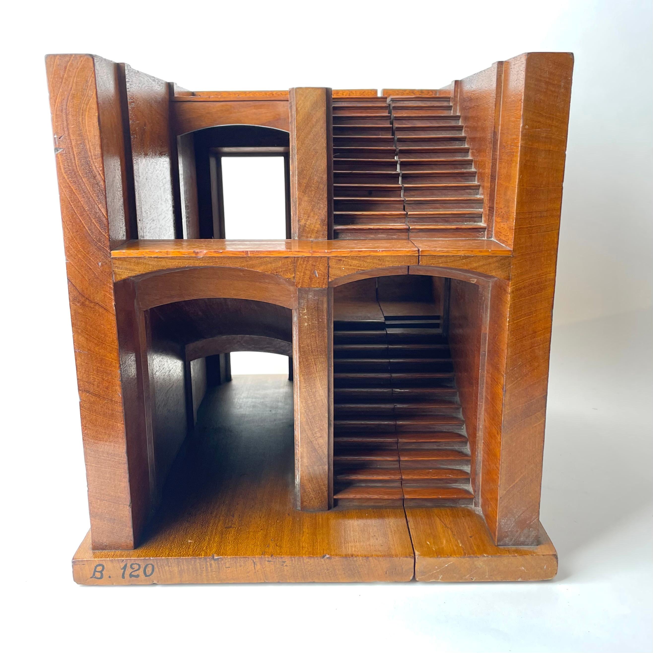 Mahogany Staircase Section Architectural Model, Late 19th/Early 20th C England. For Sale 4