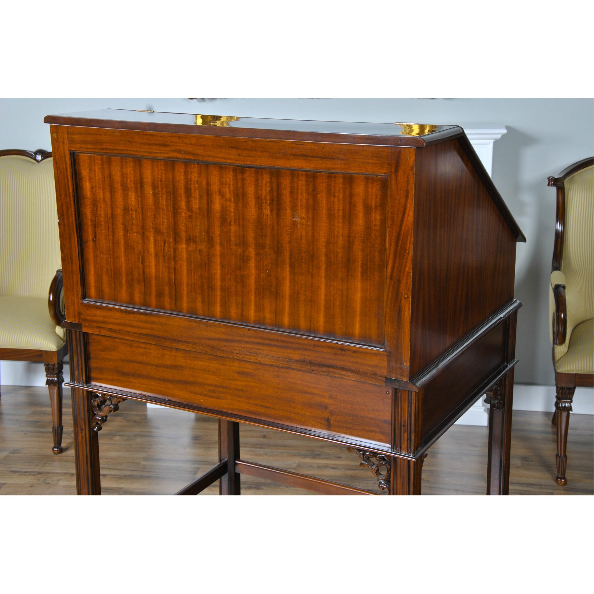Chippendale Mahogany Stand Up Desk For Sale