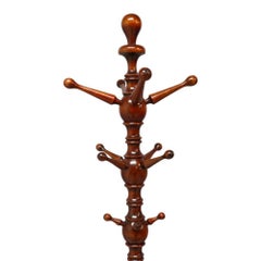 Mahogany Stick & Ball Quadruped Coat Rack C1920