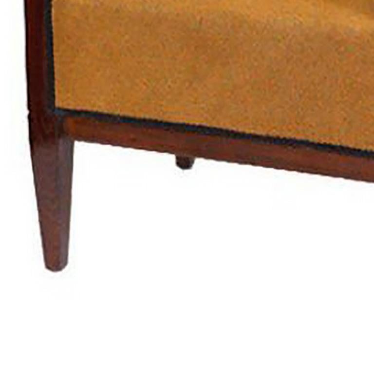 Mahogany Stool by Louis Sue & Andre Mare In Good Condition For Sale In Pompano Beach, FL