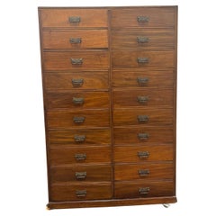 Mahogany Straight Front Chest with 20 drawers