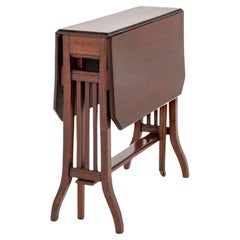 Antique Mahogany Sutherland Table Victorian Side, 1880