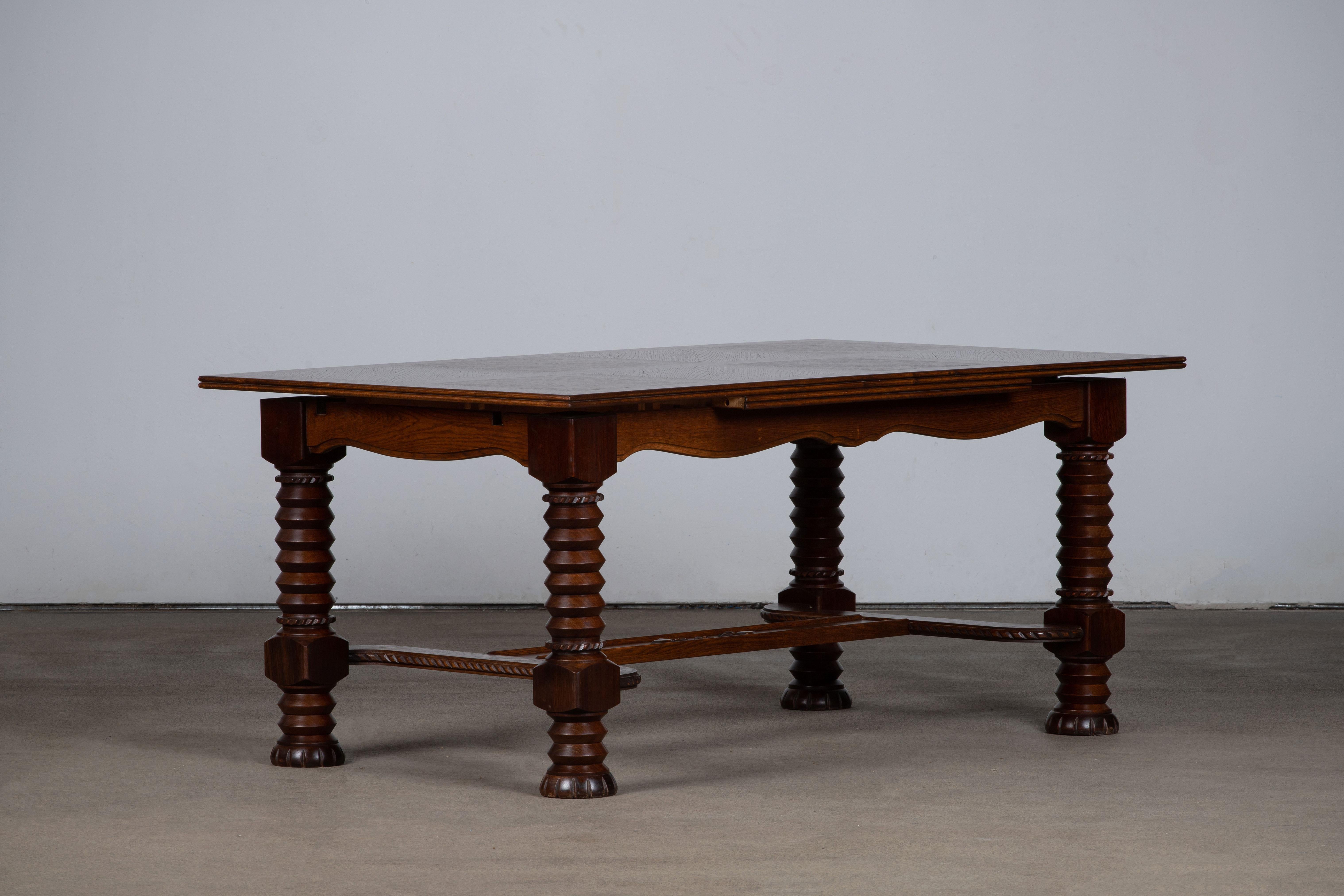 Mid-Century Modern Mahogany Table, 1940s, France For Sale