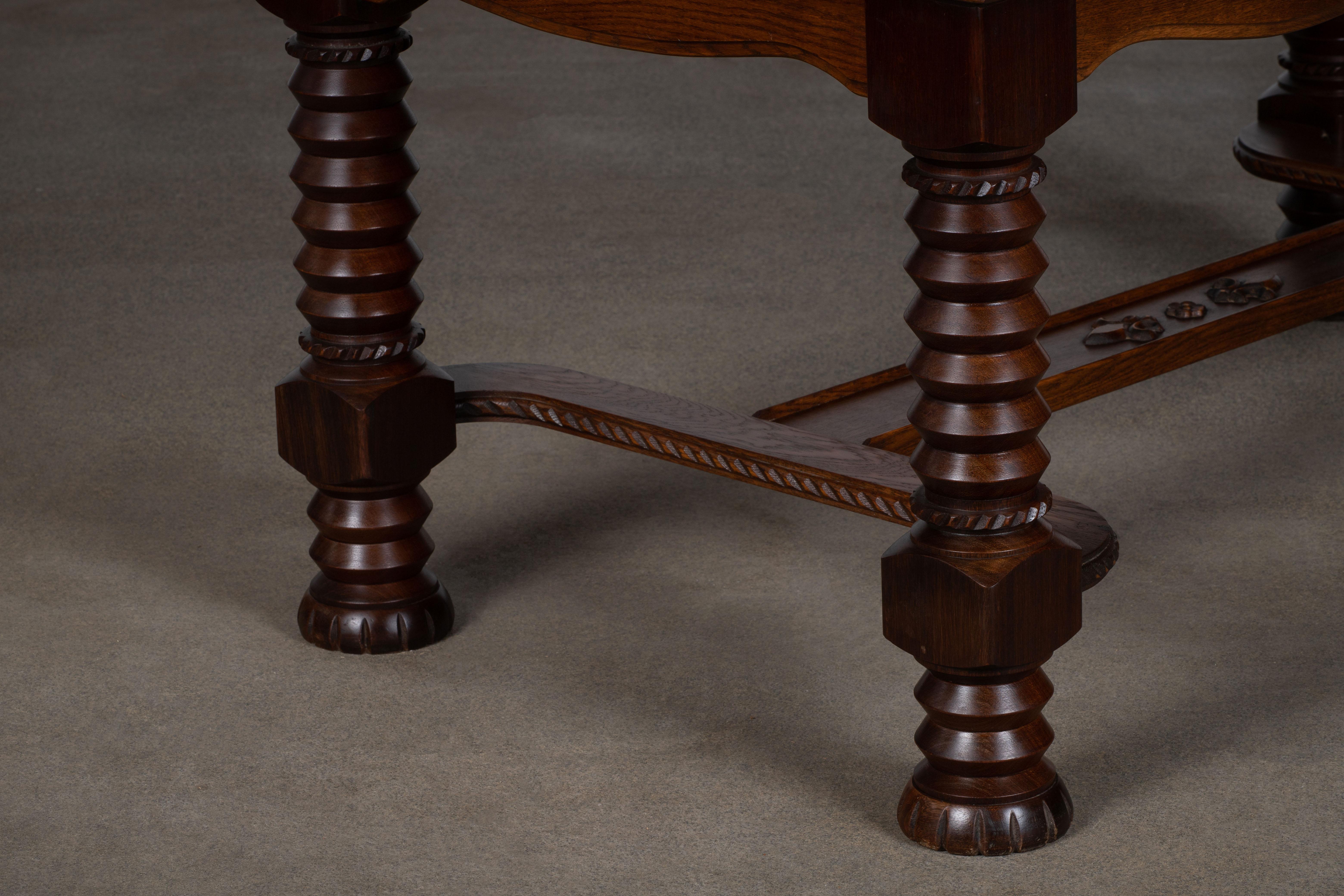 French Mahogany Table, 1940s, France For Sale