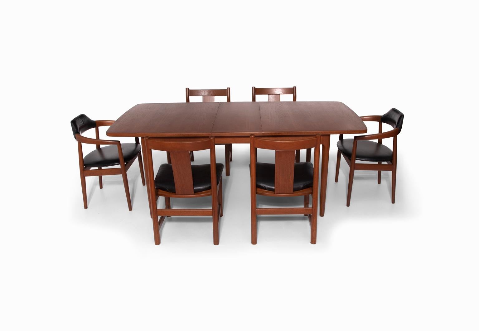 Mid-Century Modern Henrik Worts Erik Worts table et chaises danoises modernes en acajou du milieu du siècle dernier en vente