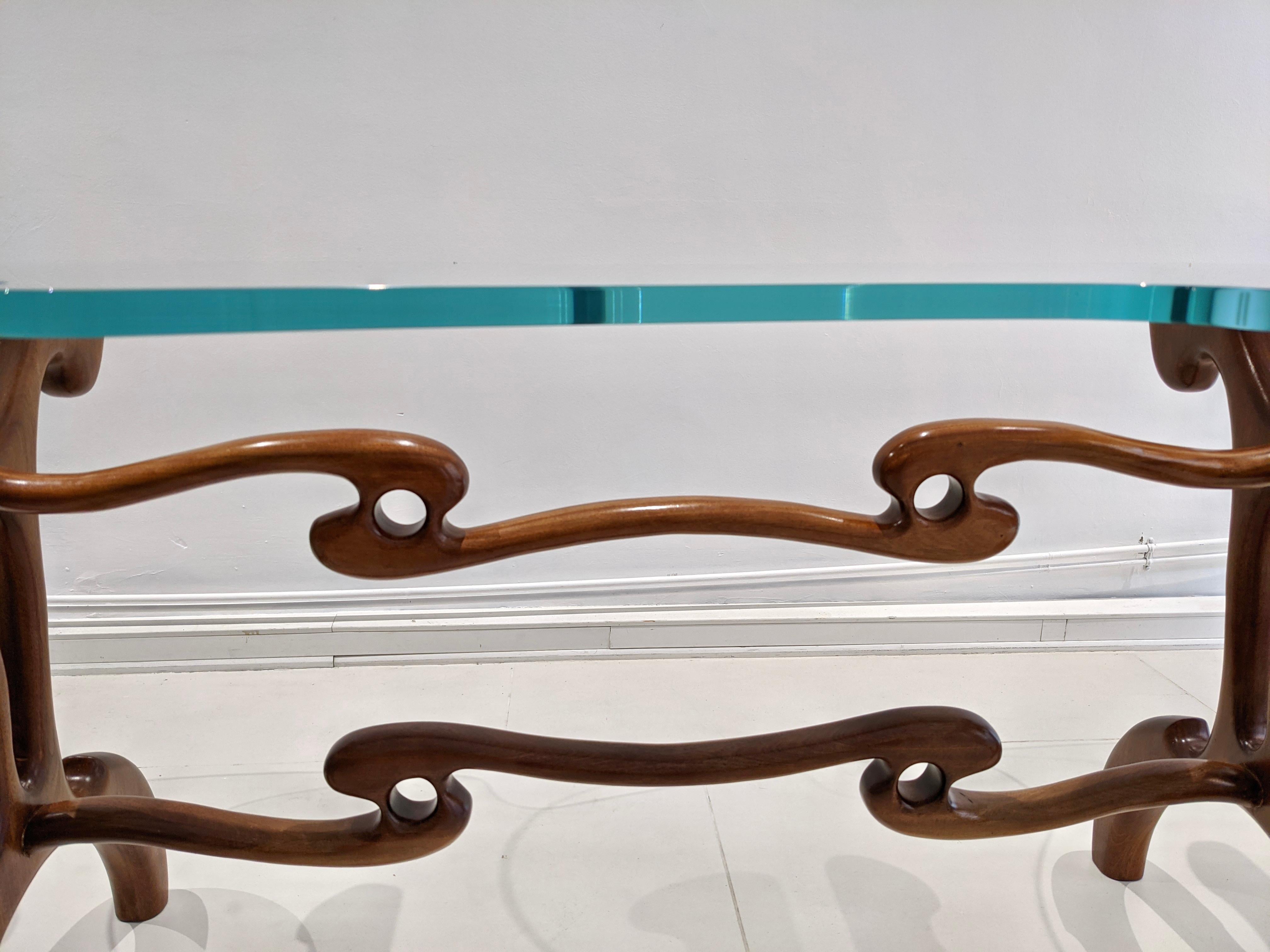 French Mahogany Table by Paul Laszlo For Sale