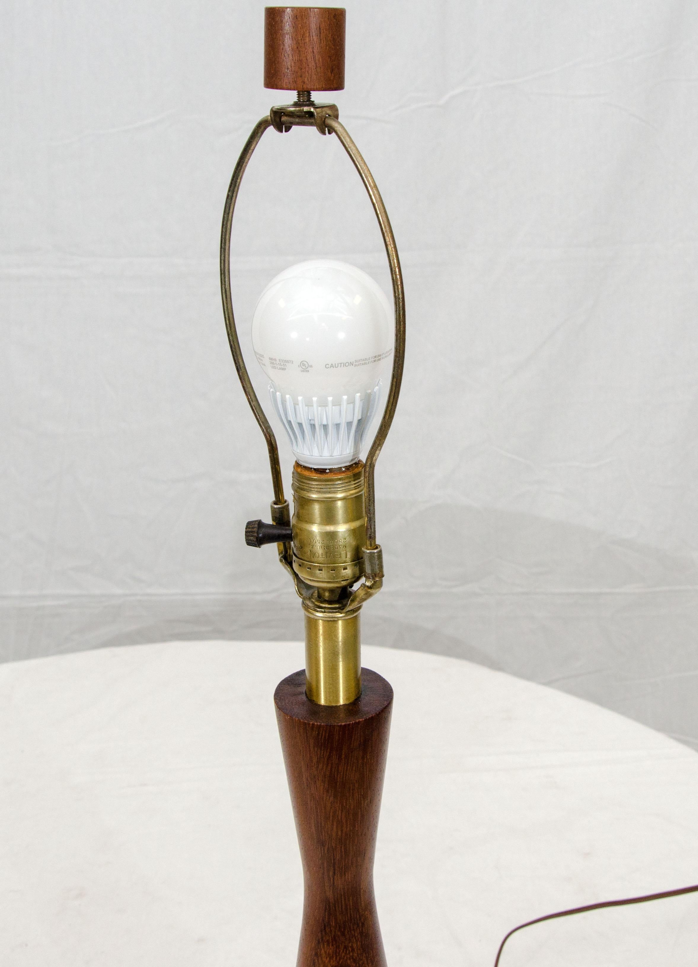 Mahogany Table Lamp For Sale 1