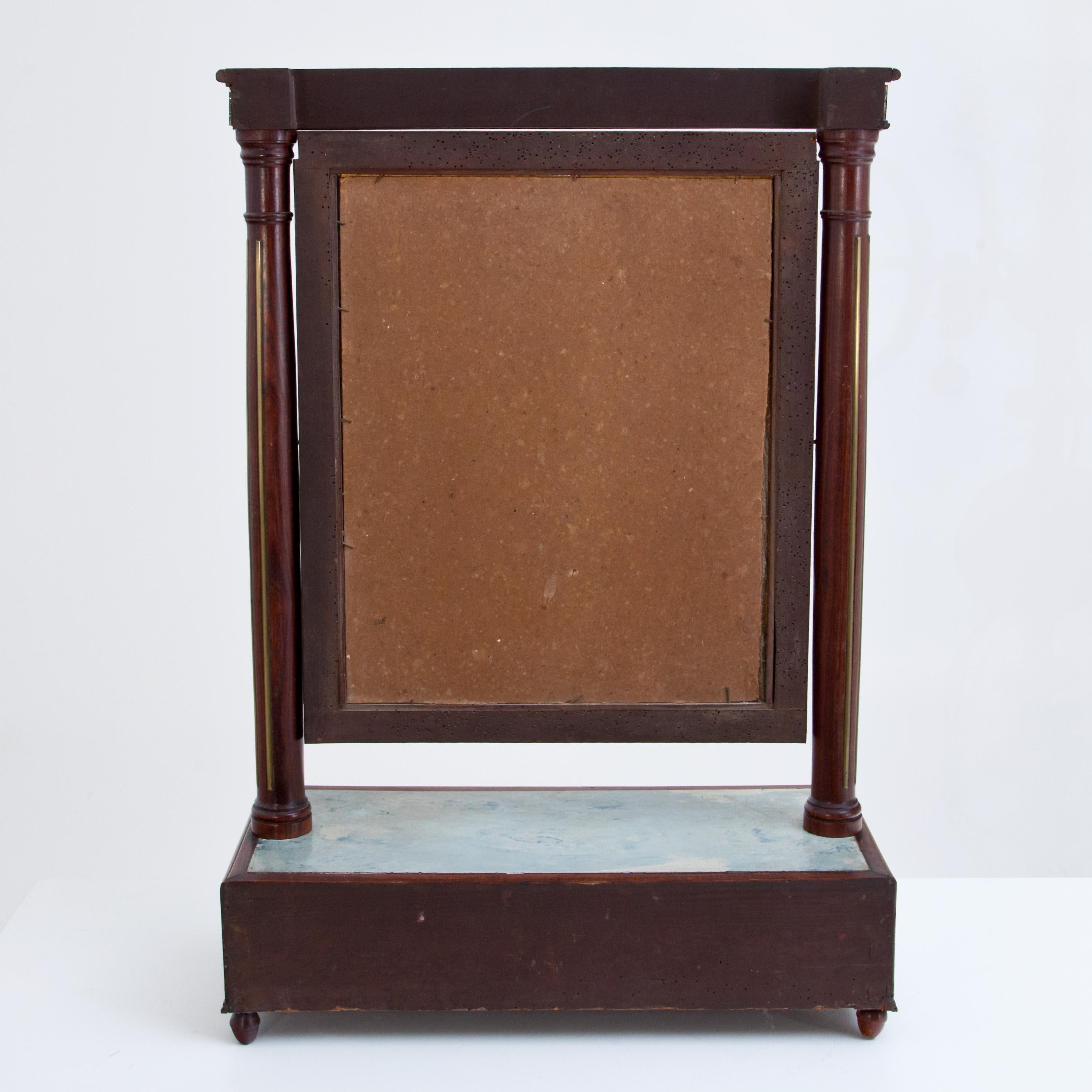 Mahogany Table Mirror with Verre Églomisé Inlays, St. Petersburg, circa 1800 3
