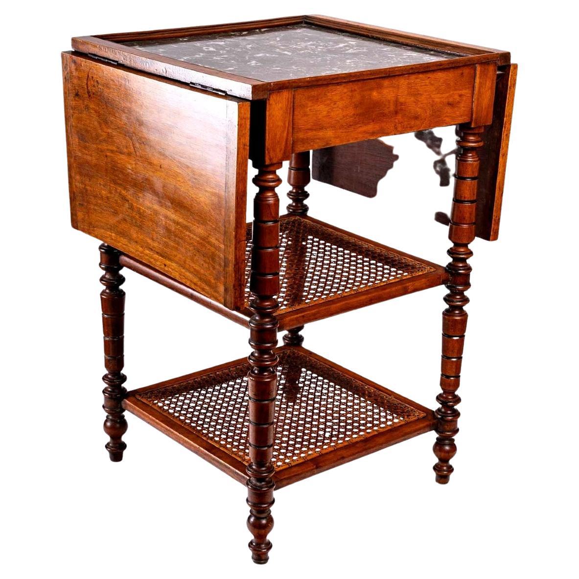 Mahogany table - pedestal table with shutters - 19th Century 