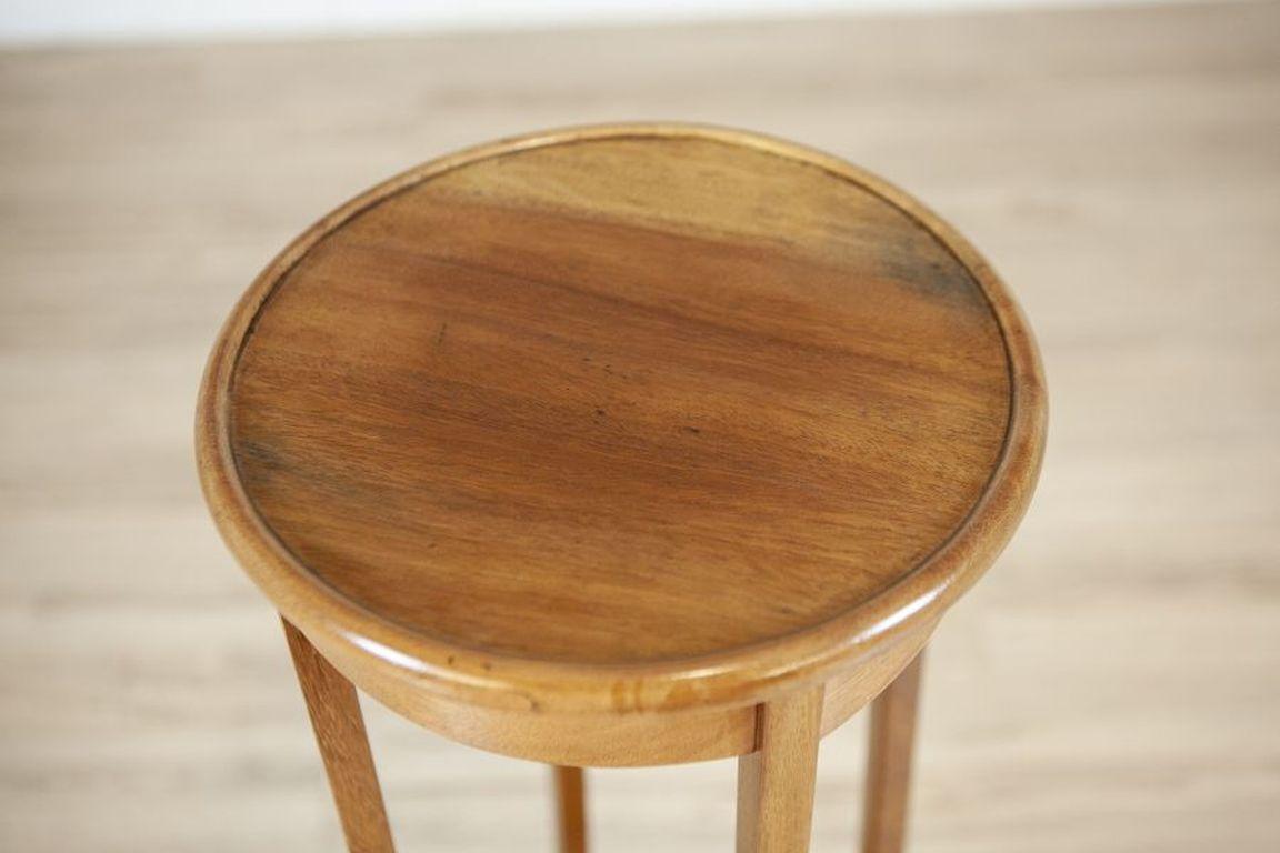 Mahogany Table/Plant Stand from the 20th Century In Good Condition For Sale In Opole, PL