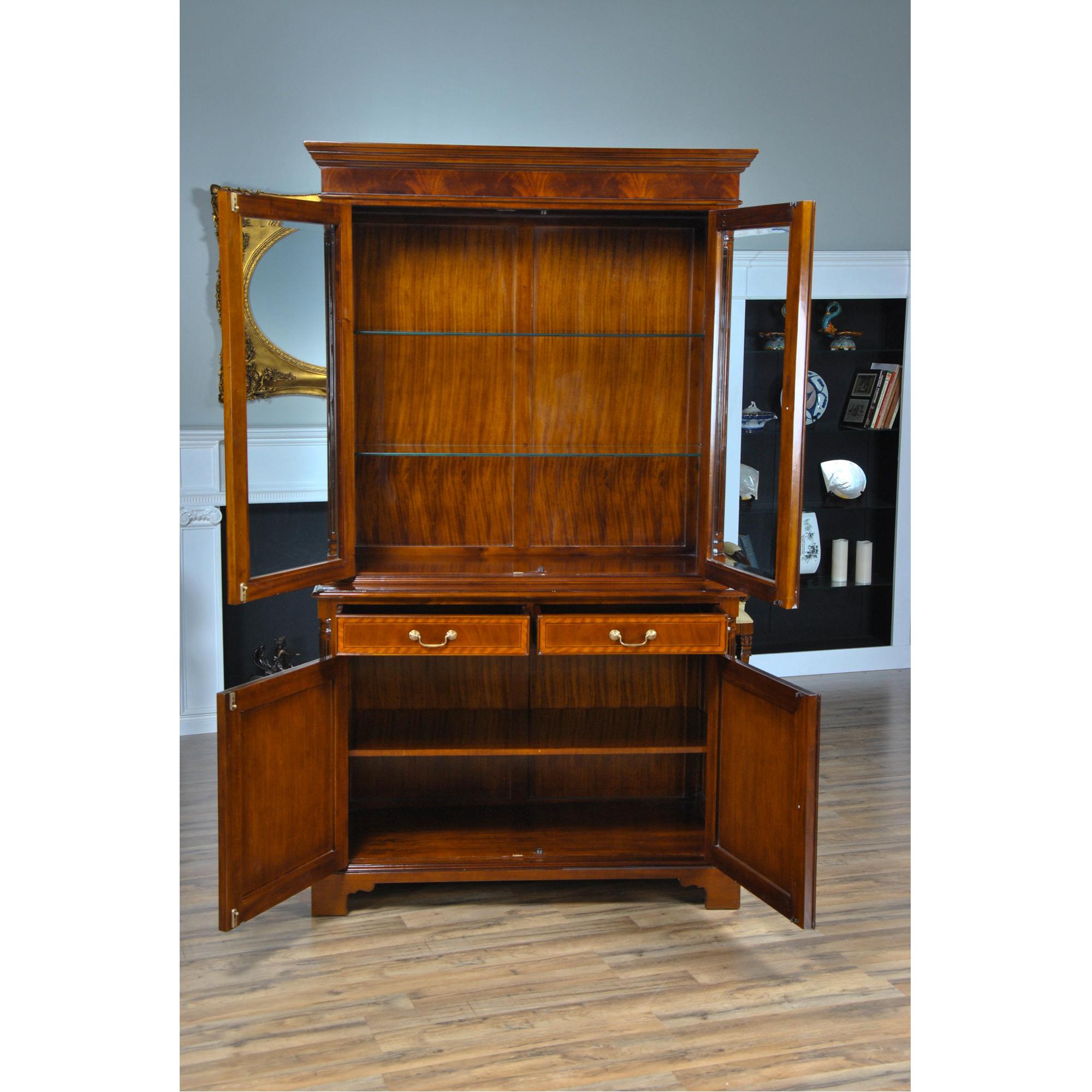 Federal Mahogany Tall Bookcase For Sale
