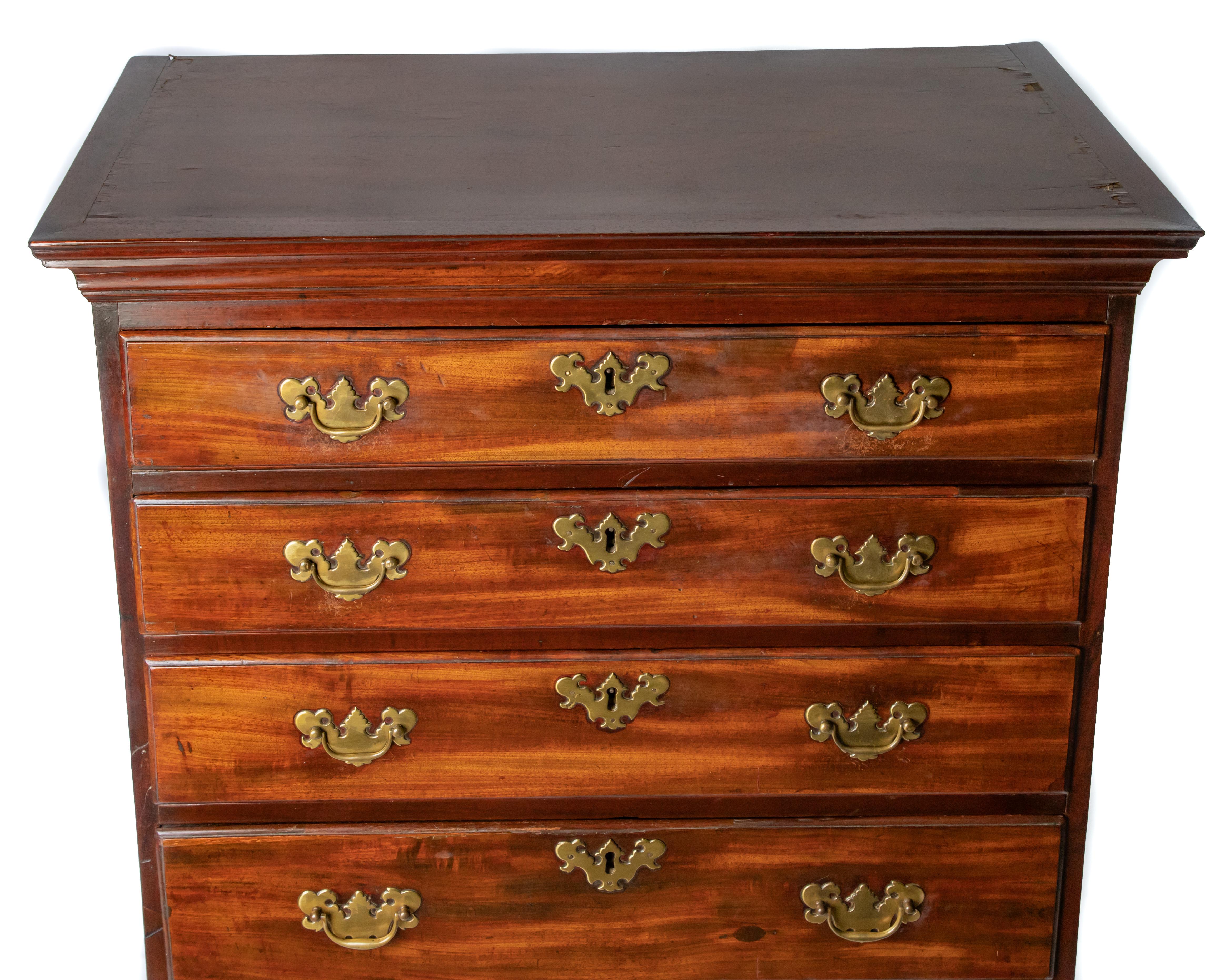 Mahogany Tall Chest, 19th Century For Sale 2