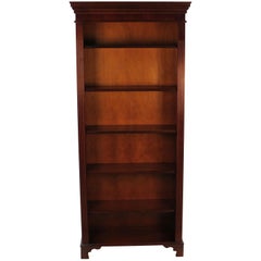 Retro Mahogany Tall Narrow Open Bookcase