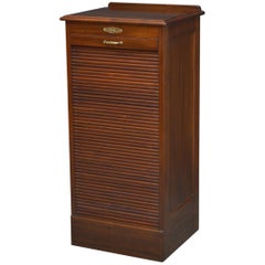 Mahogany Tambour Filing Cabinet