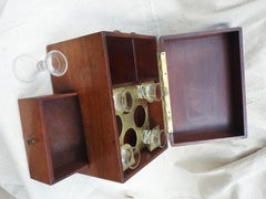 Mahogany Tantalus Midcentury