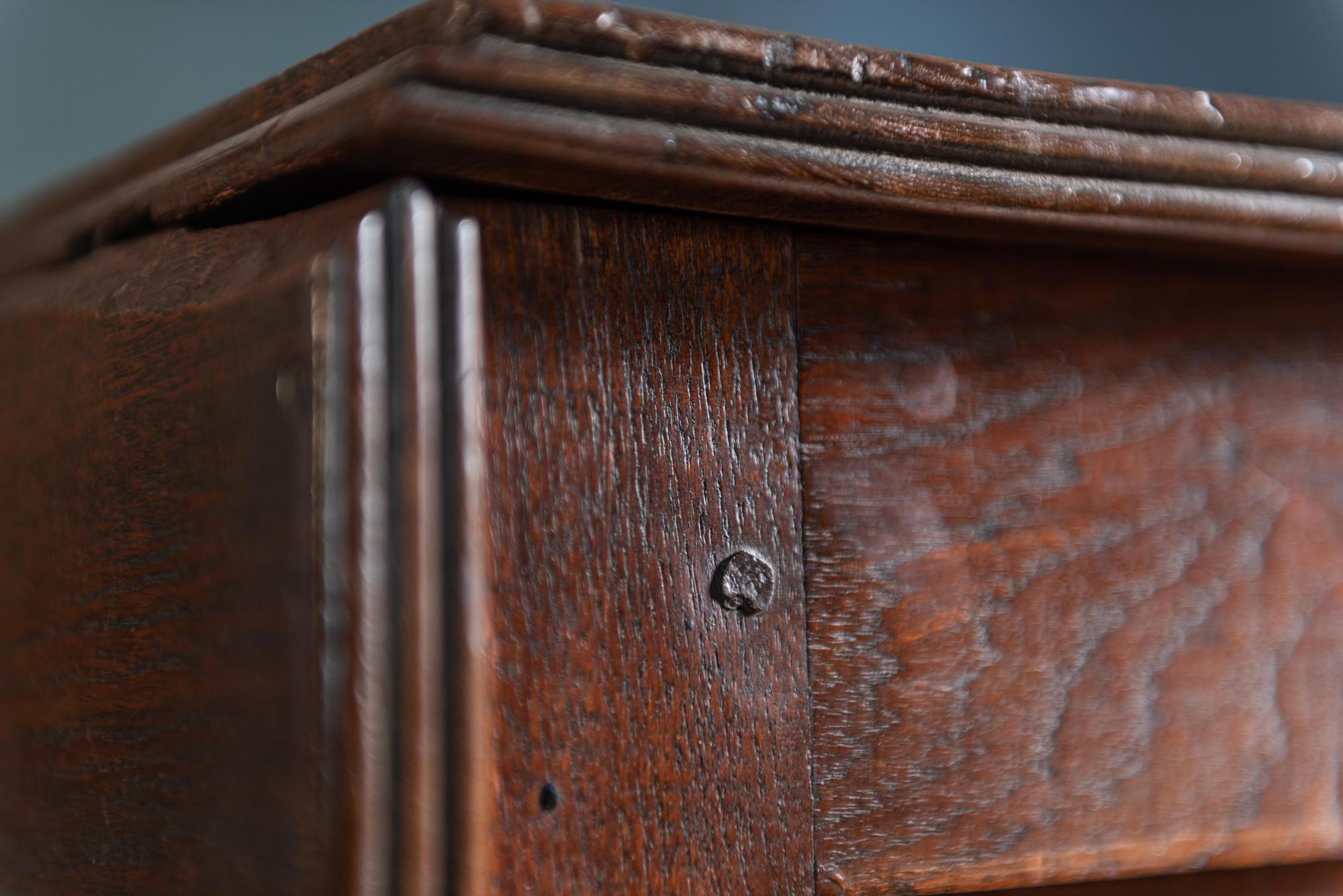 Mahogany and Teak Campaign Cabin Map Table/Chest, English, circa 1800 8