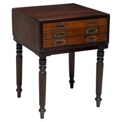 Mahogany & Teak Collectors Cabinet, England, circa 1850