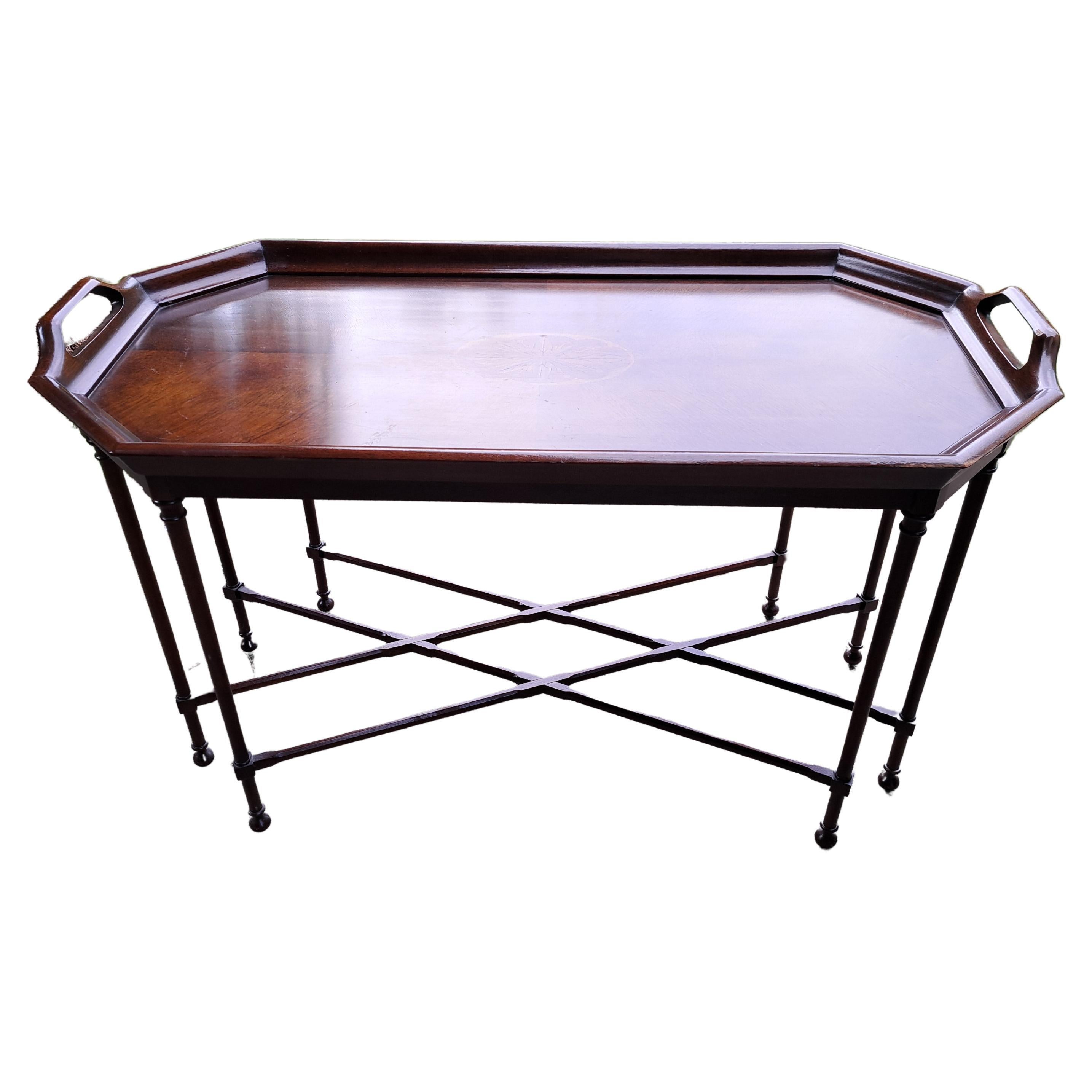 Mahogany Thin Legged Coffee Table By Councill Craftsmen