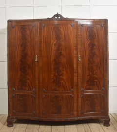Mahogany Three Door Compactum Wardrobe