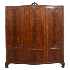 Mahogany Three Door Compactum Wardrobe
