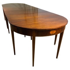 Mahogany Three Part Demilune Banquet Table