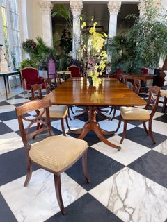 A Early ca 1820 Mahogany Three Pedestal Dining Table, George III