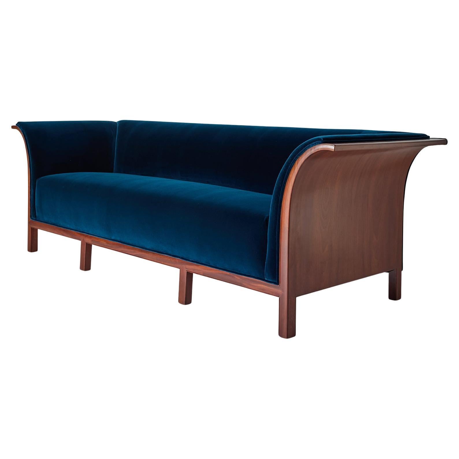 Mahogany Three-Seater Sofa by Frits Henningsen
