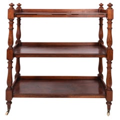 Antique Mahogany Three-Tier Dumb Waited, circa 1880s