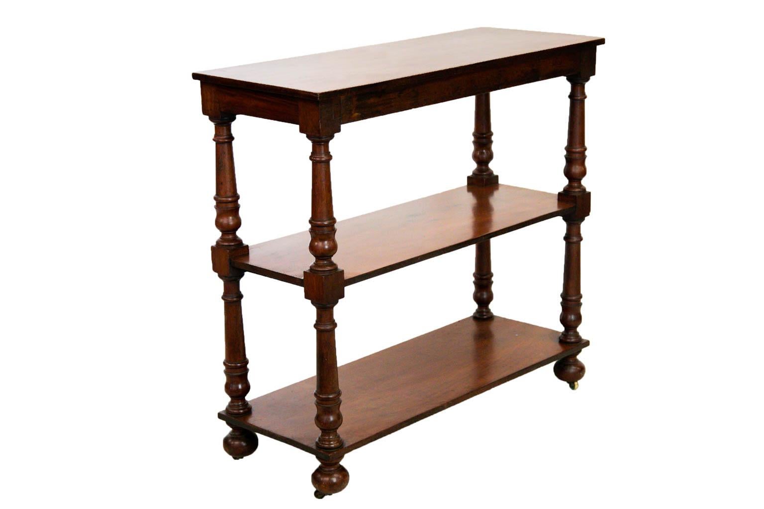 Mid-19th Century Mahogany Three Tiered Server/Shelf