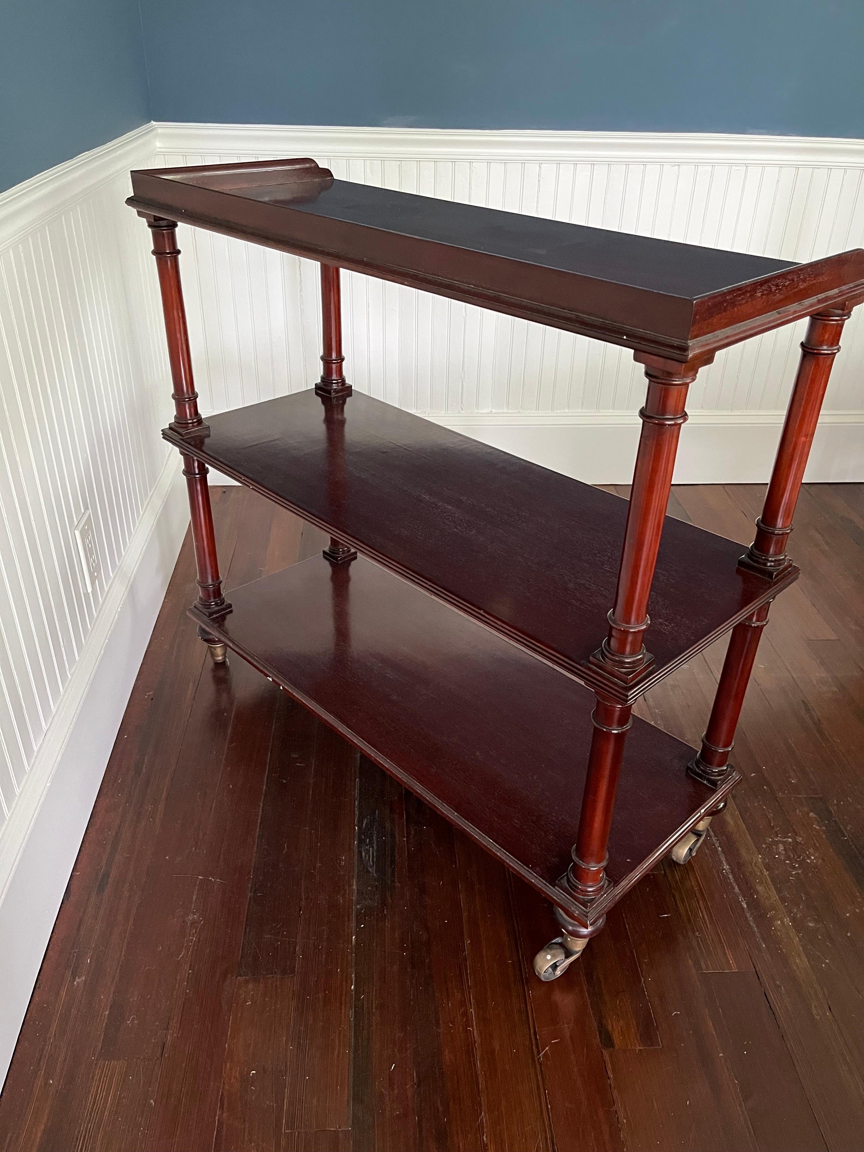 mahogany bar cart