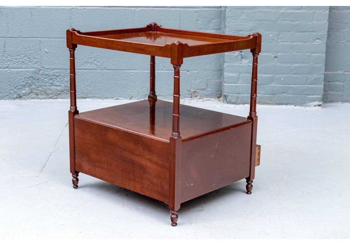 English Mahogany Tiered End Table Attributed To Wood & Hogan For Sale