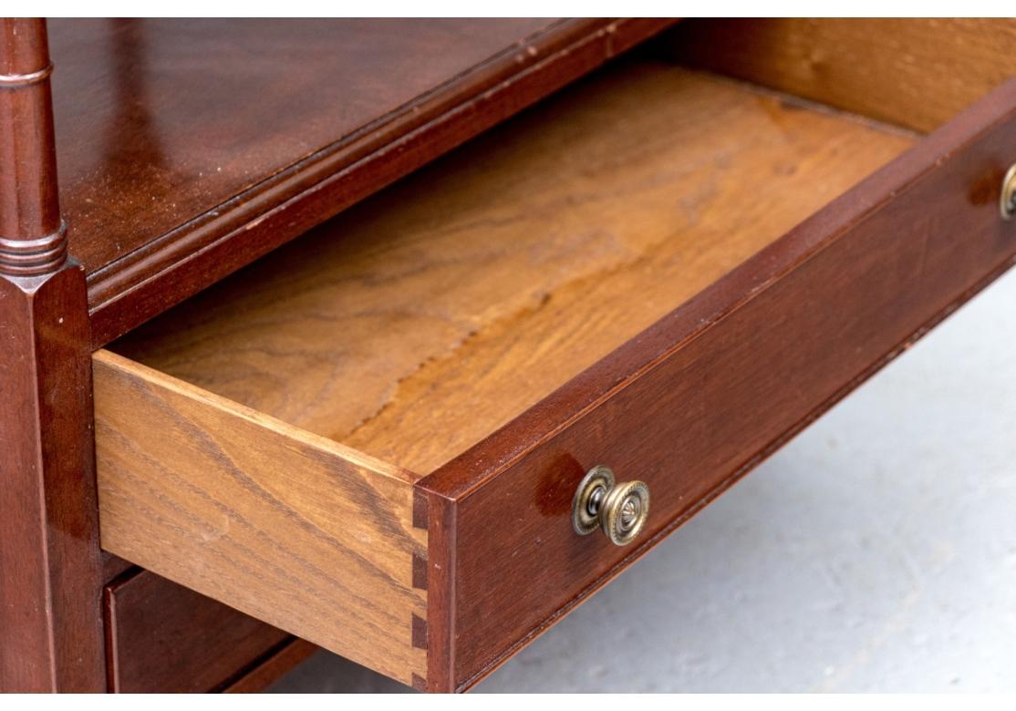 20th Century Mahogany Tiered End Table Attributed To Wood & Hogan For Sale