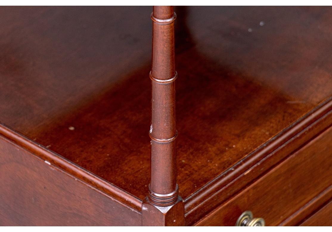 Mahogany Tiered End Table Attributed To Wood & Hogan For Sale 1
