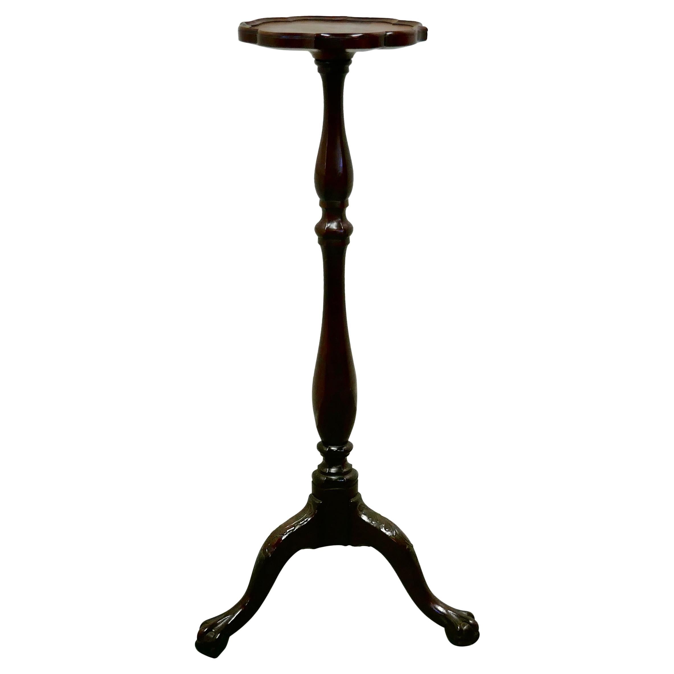 Mahogany Torchere or Lamp Stand For Sale